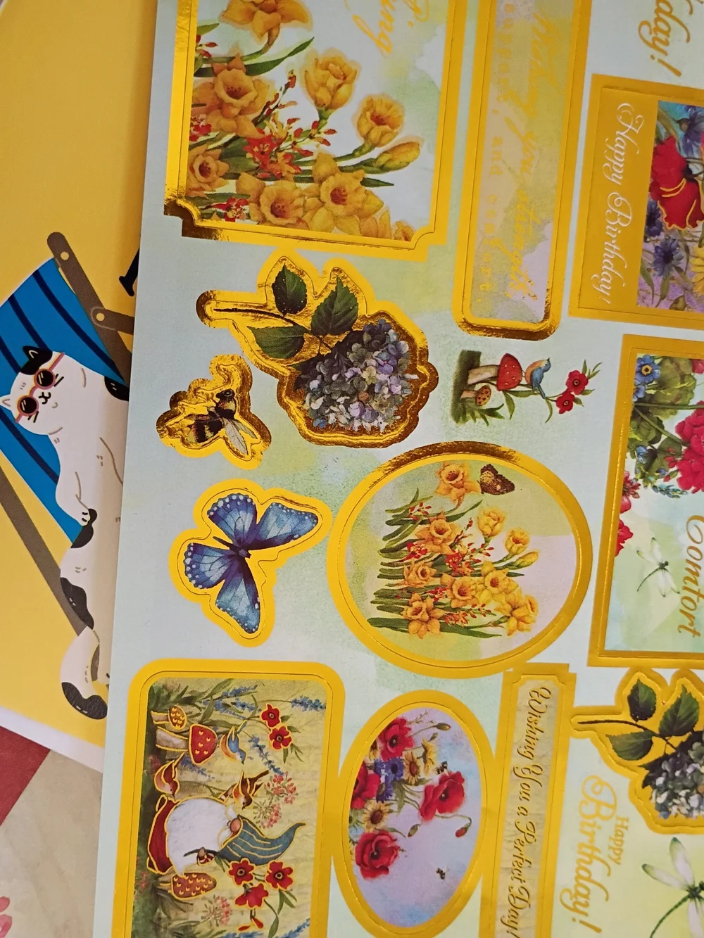 Assorted Greeting Card Set - Vibrant Mixed Bouquet And Animals.